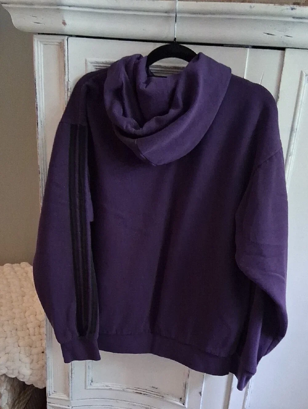 adidas Men's Dark Purple Pullover Hoodie